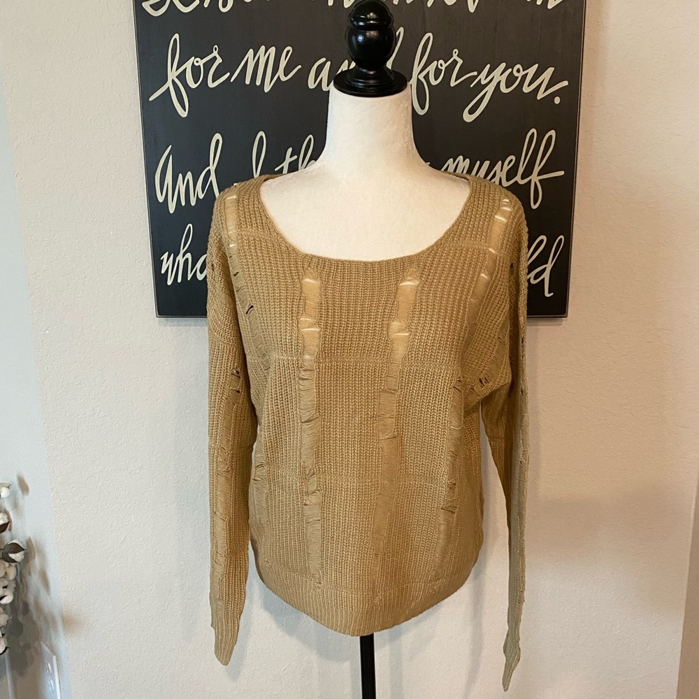 Swell Distressed Sweater NWOT